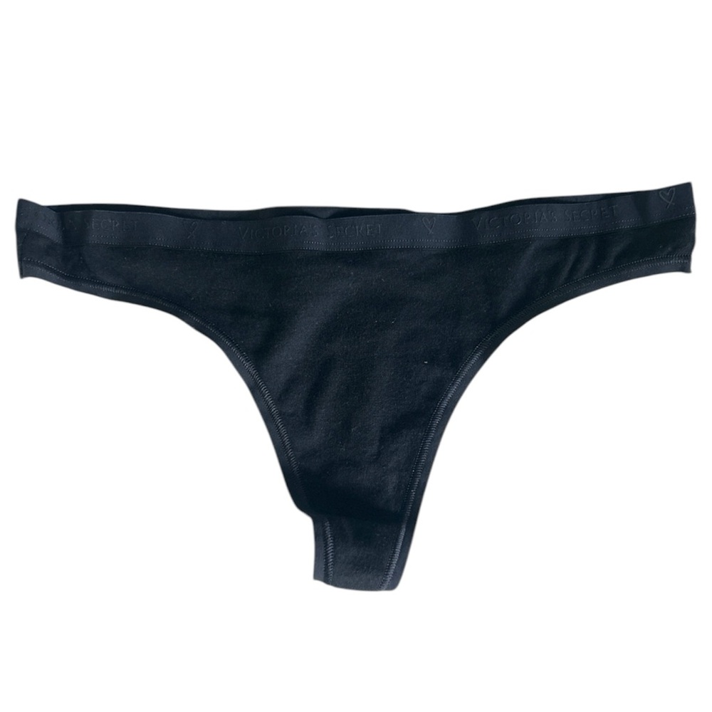 Victoria's Secret 2018 Black Cotton Thong NWOT